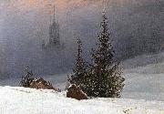 Caspar David Friedrich Winter Landscape with Church Germany oil painting artist